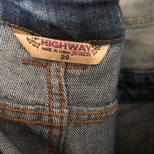 Blue jean jumper/overalls